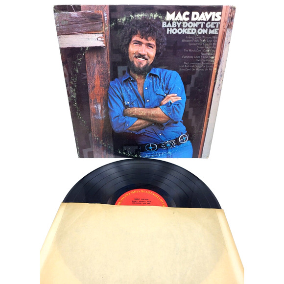Mac Davis Baby Don't Get Hooked on Me Vinyl LP 1972 CBS Records - Picture 5 of 6